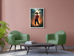 Monkey D. Luffy in Jungle  Anime Wall  Art