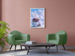 Floral Vespa in Clouds Wall Art - beink online art store