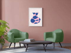 Pink And Blue Vase Wall Art