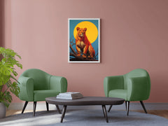 Digital Lion Painting Wall Art