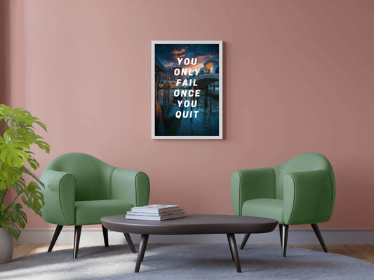 Never Quit Motivational Wall Art - beink online art store