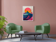 Oil Paint Rainbow Hills Modern Wall Art