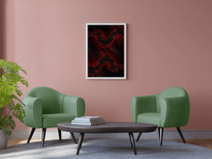 Dark Magnetic Waves Abstract Wall Art