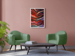 Dark Multicolor Lines Abstract Wall Art