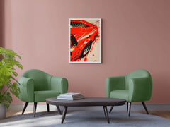 Rear View Ferrari458 Wall Art