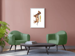 Dog Design Wine Table Wall Art