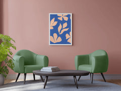 Productive Blue Leaves Wall Art