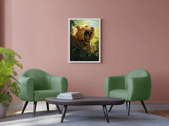 Digital Style Lion Animal Wall Art