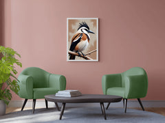 Watercolor Painting of Jay Bird Wall Art