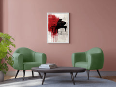 Old Black Piano Wall Art - beink online art store