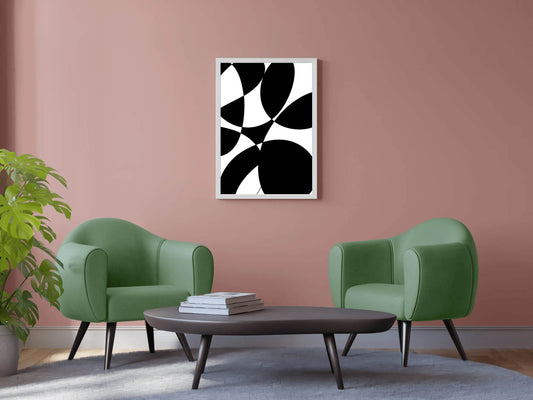 Black and White Graphic Pattern Wall Art - beink online art store