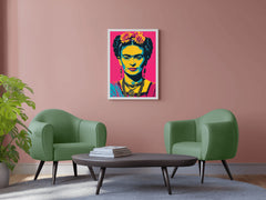 Frida Kahlo Pink Pop Art  Wall Art