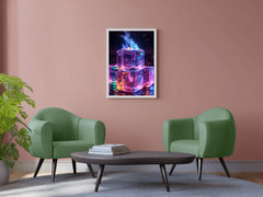 Fire Ice Cube Wall Art