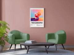 Traditional Negroni Cocktail Wall Art