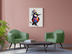 Watercolor Kingfisher Bird Wall Art