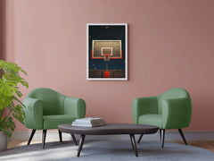 Master Flame Sports Aesthetic Wall Art Poster for Living Room, Home & Wall Decor - Basketball