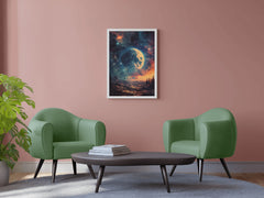 Deep space background illustration wall art - beink online art store