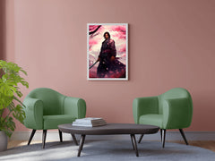 Slender Male Samurai With Short Black Hair Anime Wall Art