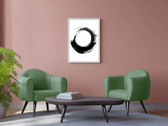 Black Inked Circle Modern Wall Art