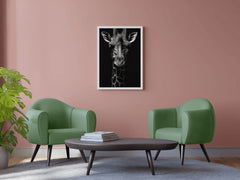 Northern Giraffe Black & White Wall Art