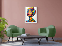 African Woman Painting Wall Art