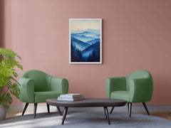 Misty Blue Mountains Wall Art