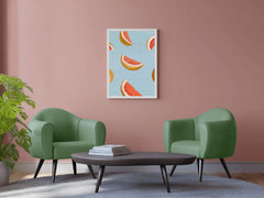 Drawing Orange Slices Wall Art