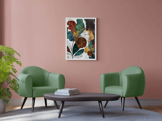 Floral Fusion - Multicolor Patels Modern Wall Art - beink online art store