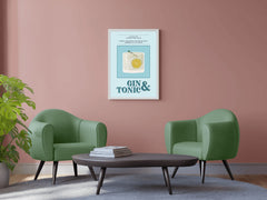 Lemon Gin And Tonic Cocktail Wall Art