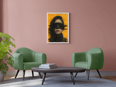 Drawing Girl With Closed Eyes Wall Art