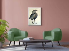 Black Bird - Watercolor Modern Wall Art - beink online art store