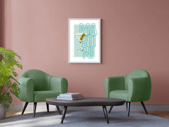 Martini Cocktail With Green Olives Wall Art