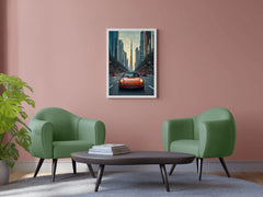 Driving Porsche In The City Wall Art