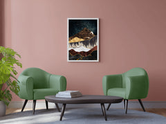 Marbled Mountain Modern Wall Art