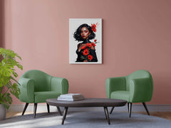 Lady in Beauty and flower Wall Art - beink online art store
