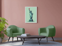 Statue of Liberty Holding Wine Wall Art