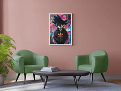 Black Goku Anime Wall Art