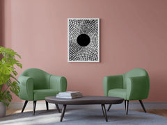 Open Hole Ceiling Architecture Black & White Wall Art