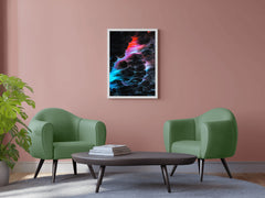 Dark Color Night View on Brush Strokes Abstract Wall Art