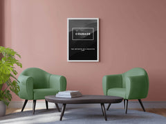 Courage Overcomes Motivational Wall Art - beink online art store