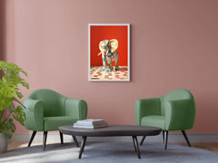 Colorful Robotic Elephant Animal Wall Art