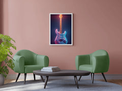 Electric Guitar With Fancy Color Wall Art