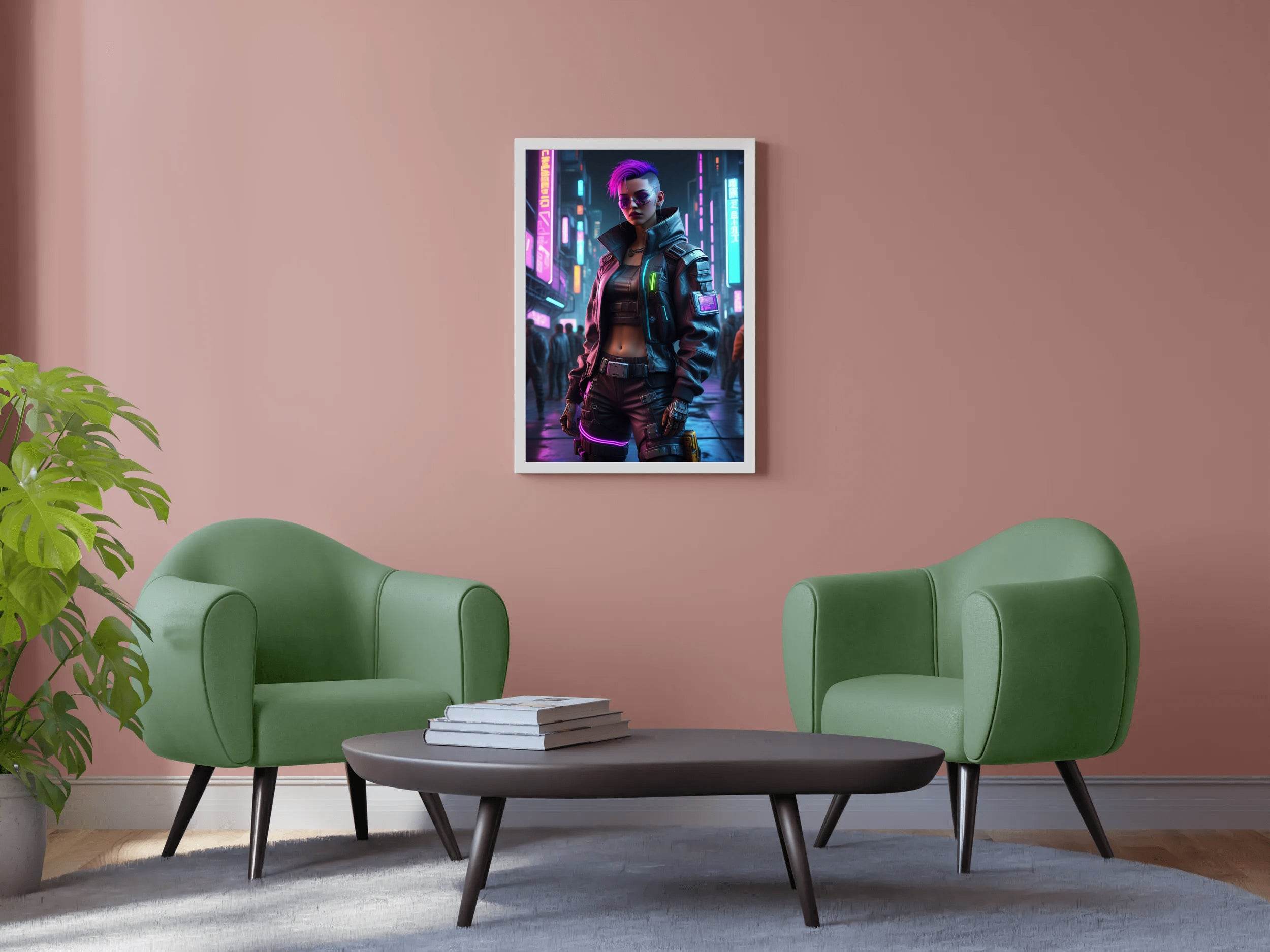 Anime Girl Cyberpunk - beink online art store