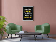 Build Wealth Over Time Investing Motivational Wall Art