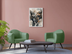 Watercolor Pair of Elephant Animal Wall Art