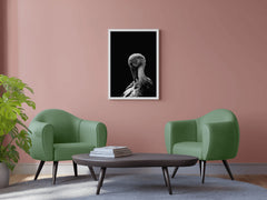 White Stork Bird Black & White Wall Art