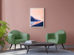 Lonely Wanderer in Pink Sunset Wall Art