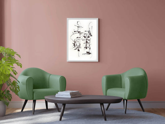 Calligraphic Chaos Modern Wall Art - beink online art store