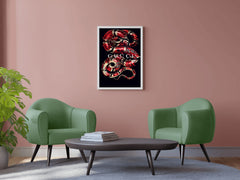 Gucci Red Snake Wall Art