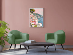 Beautiful Village By The Beach Wall Art